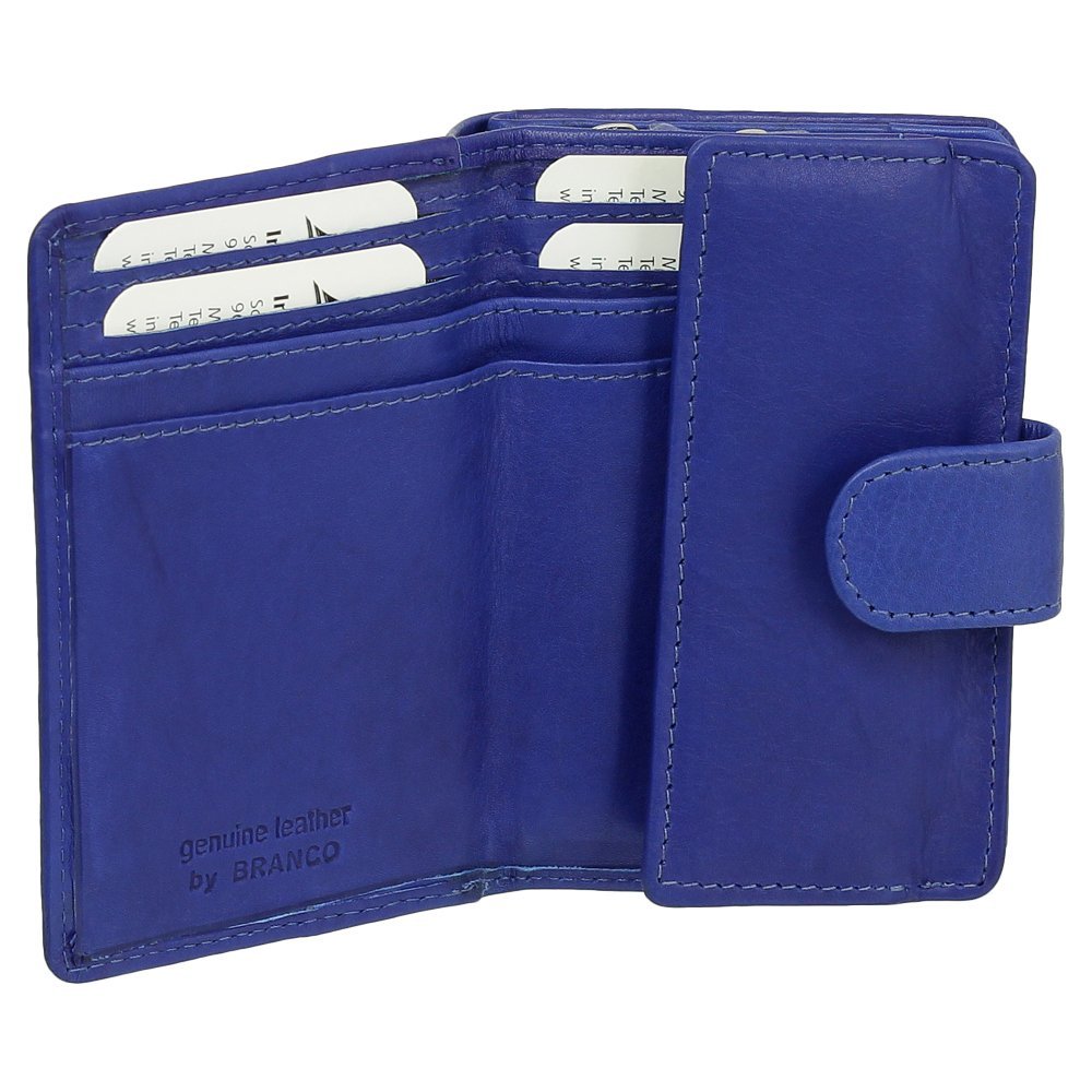 Кошелек Женский Кожаный Маленький на Молнии 8 см Разные Цвета, royal blue, Modern, фото №2