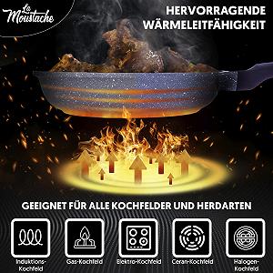 Набір La Moustache Pierre Сковорідки 20/24/28 см Чавунний алюміній Антипригарне покриття synthetic.ua - Фото 1