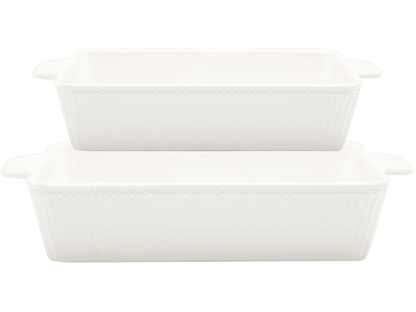 Набор форм для выпечки GreenGate Alice Прямоугольные 2 шт. Белые, фото №1