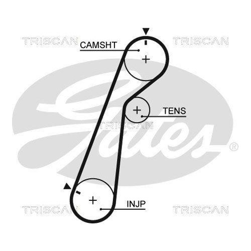 Комплект ремня ГРМ TRISCAN 8647 10071, фото №3