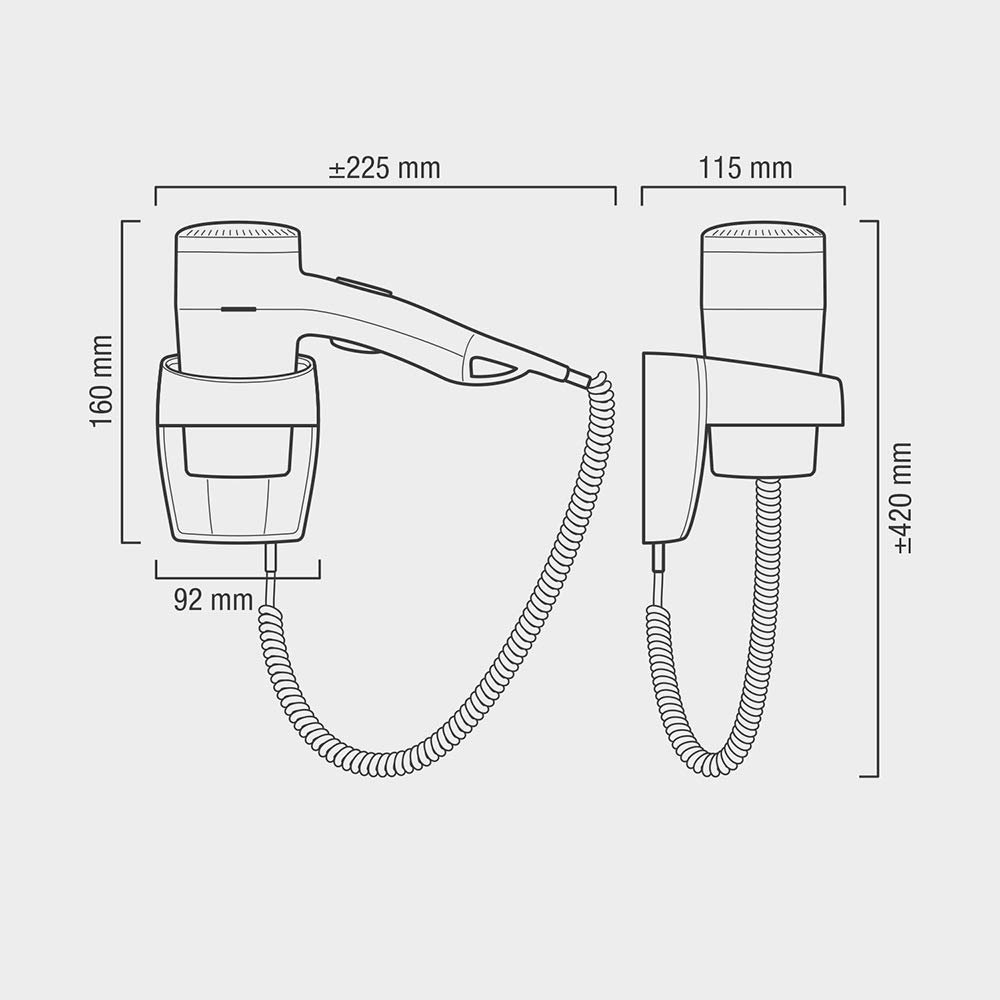 Фен Valera Executive 1200 Super Wall 1200 Ватт Белый, фото №3