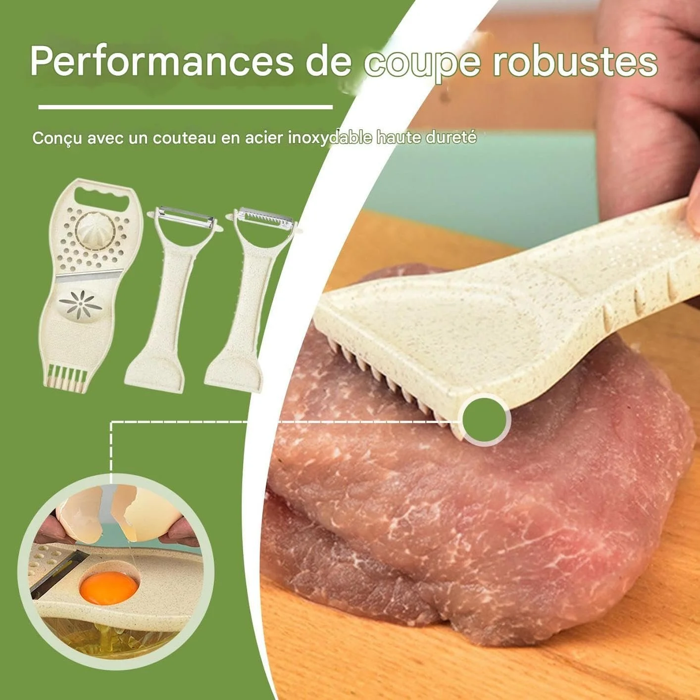 Ручна овочерізка для кухні, для овочів, з нековзною ручкою, фото №3