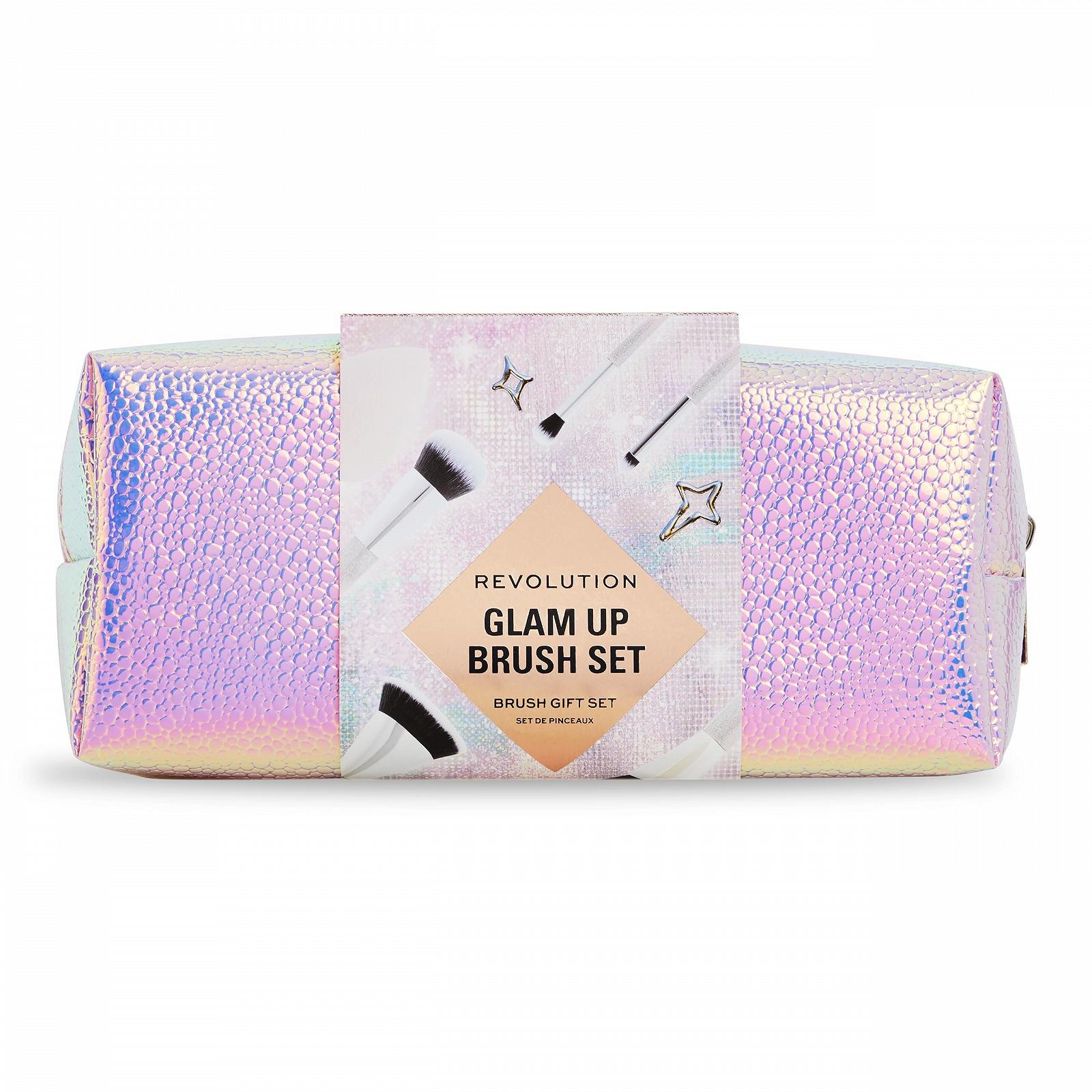 Набор кистей Revolution Beauty Glam Up 7 шт для глаз, лица и щёк с косметичкой веганский, фото №4