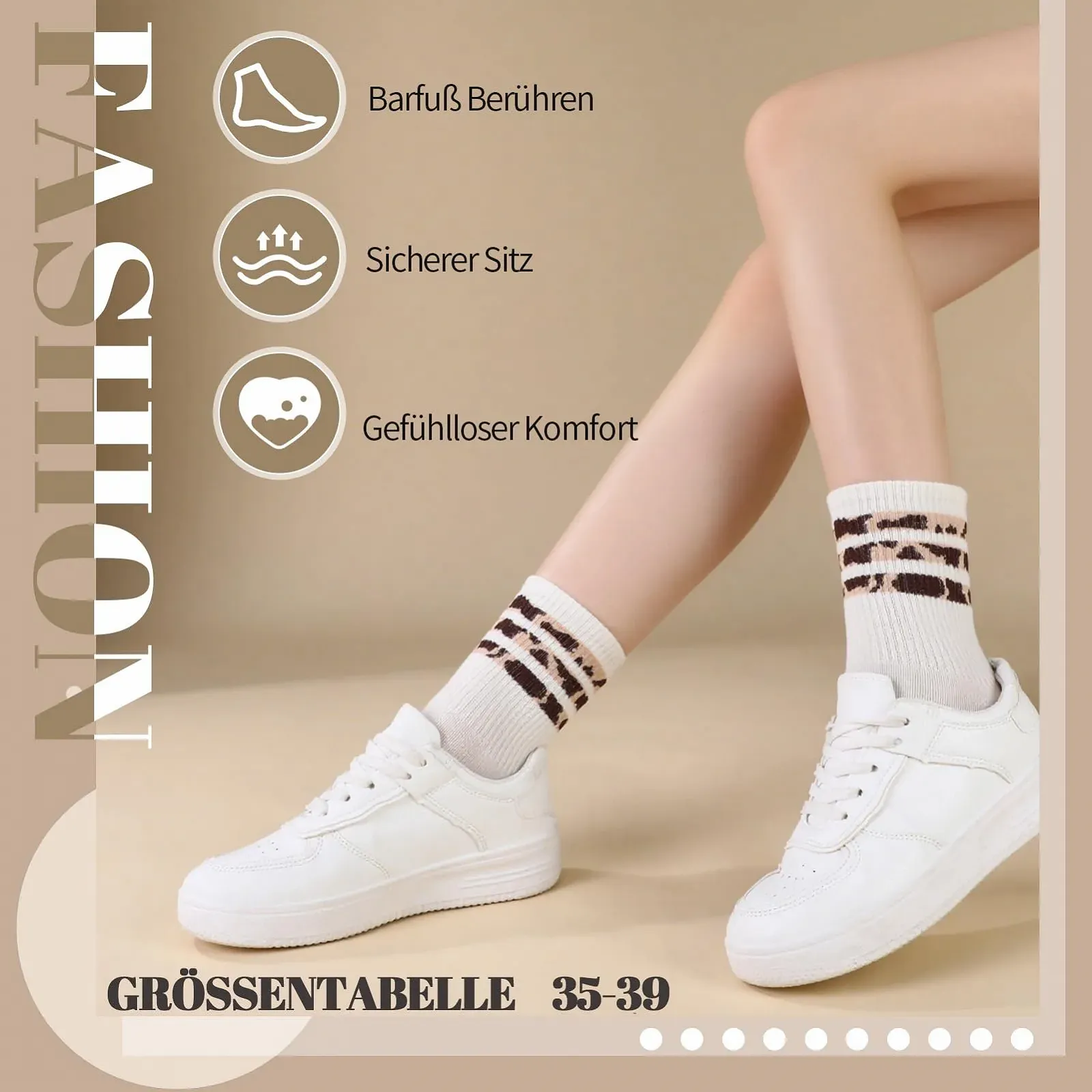 Шкарпетки Жіночі з леопардовим принтом 6 пар, розмір 35-39, фото №5