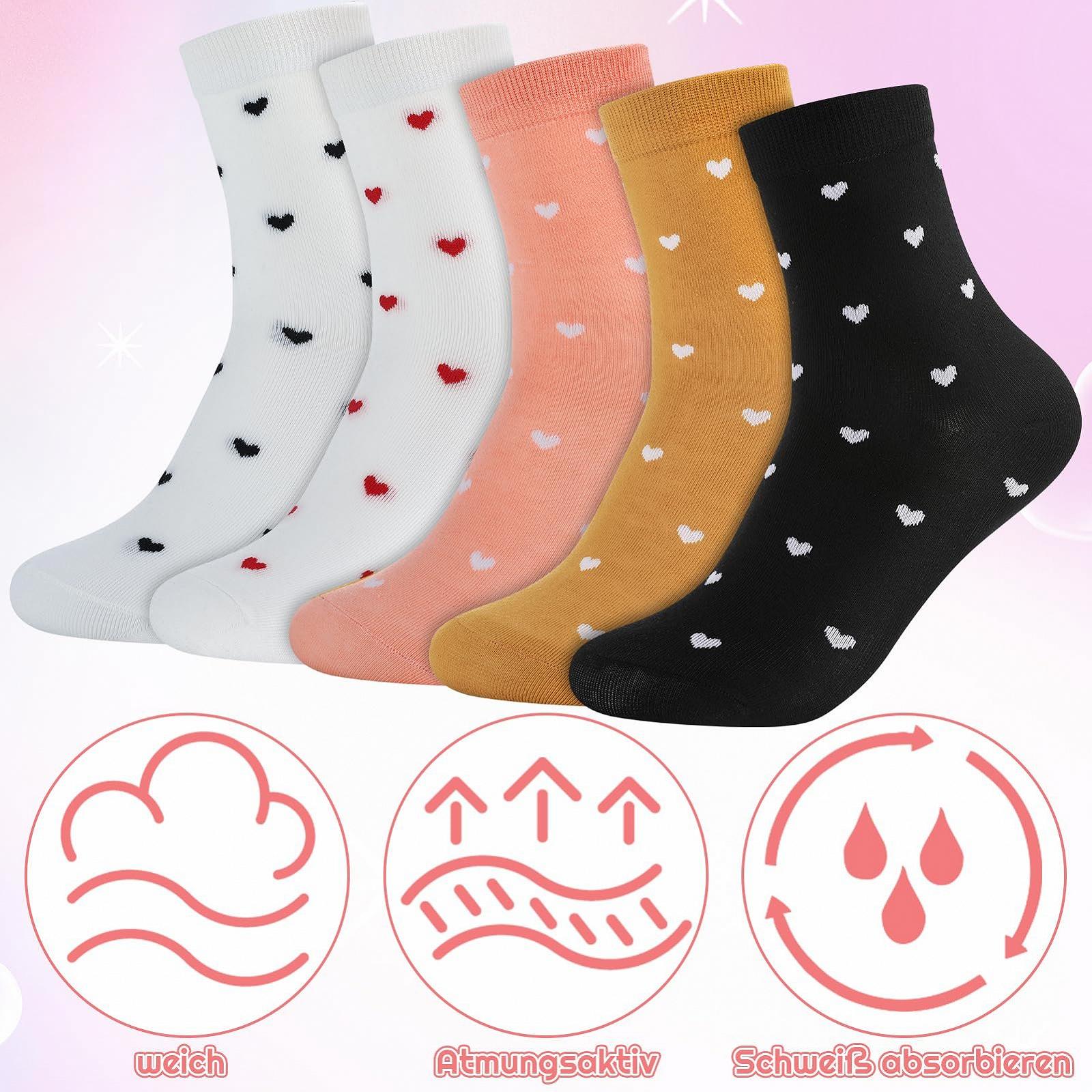 Носки Женские с сердечками, 5 пар, размер 36-40, фото №4