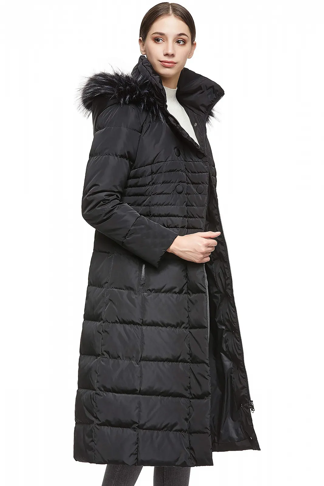 Пуховик Orolay Длинная парка с капюшоном и рукавами реглан Женский, фото №5 Пуховик Orolay Длинная парка с капюшоном и рукавами реглан Женский, фото №5