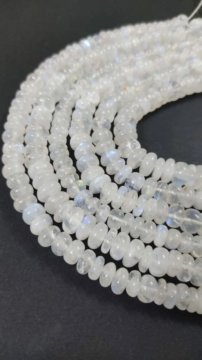 Лунный Камень Радужный, круглые бусины, гладкие 6-6.5 мм, нить длиной 20 см бусины из драгоценных камней для ожерелья, браслета, фото №1