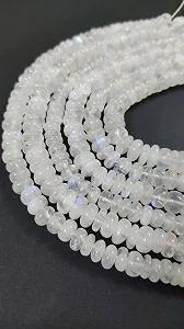 Лунный Камень Радужный, круглые бусины, гладкие 6-6.5 мм, нить длиной 20 см бусины из драгоценных камней для ожерелья, браслета - Фото 1