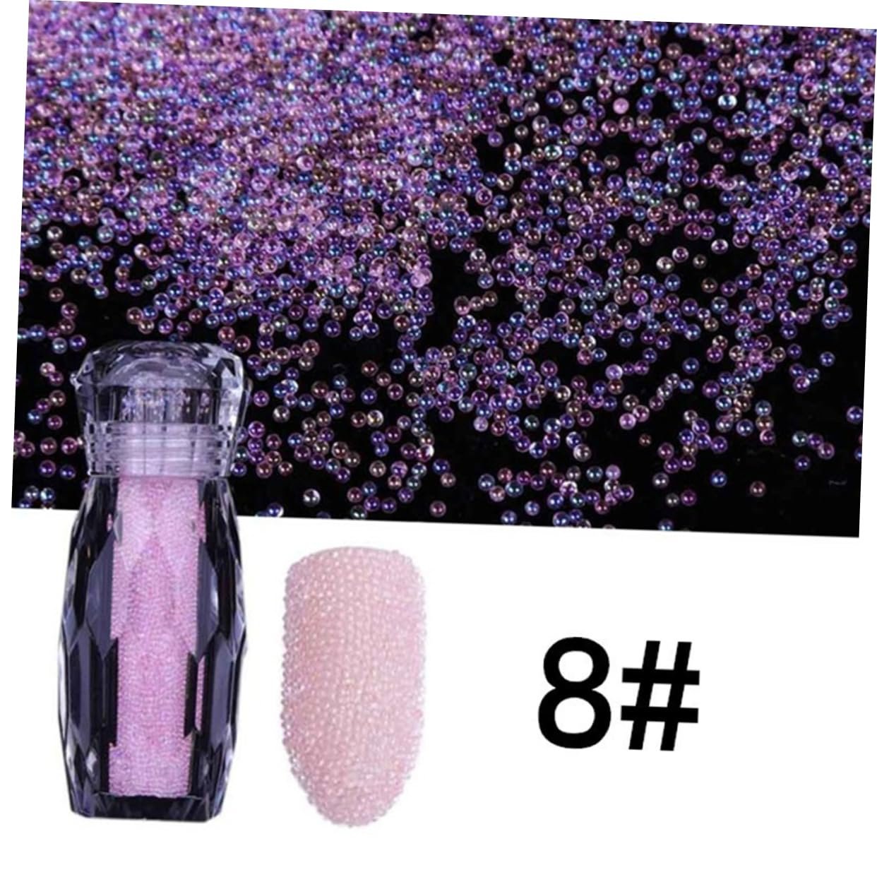 Стразы для ногтей Healvian Икра для ногтей Наклейки для ногтей из жемчуга Стеклянные украшения для ногтей Сахарные бусины Бусины для ногтей DIY Аксессуары для маникюра Миниатюрные Декоративные наклейки для ногтей Упаковка из 15 штук, фото №8