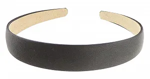 Обруч Атласный 2 см Черный - Фото 1