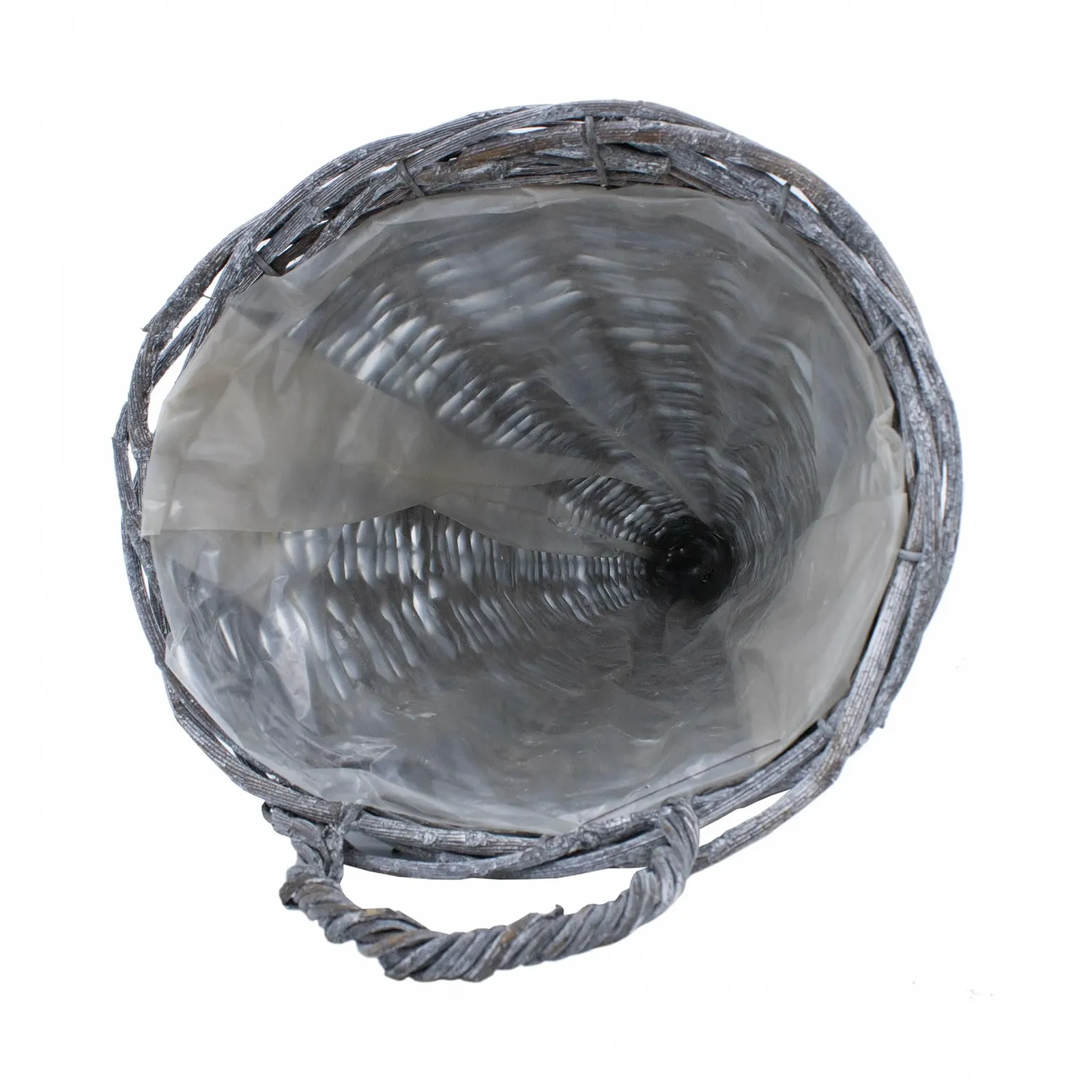 Підвісні кошики Spetebo Набір із 2 шт. Ратанові конусоподібні 41 x 24 см Shabby Grey, фото №3 Підвісні кошики Spetebo Набір із 2 шт. Ратанові конусоподібні 41 x 24 см Shabby Grey, фото №3