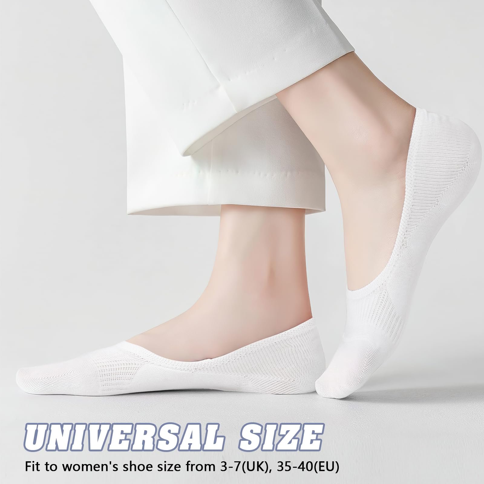 Шкарпетки-слідки Жіночі Бавовняні Низькі, 6 пар, розмір 35-40, фото №5