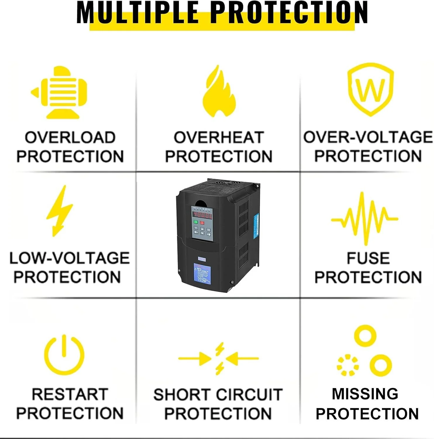 Преобразователь частоты Vevor A2-3022 / Black, фото №5
