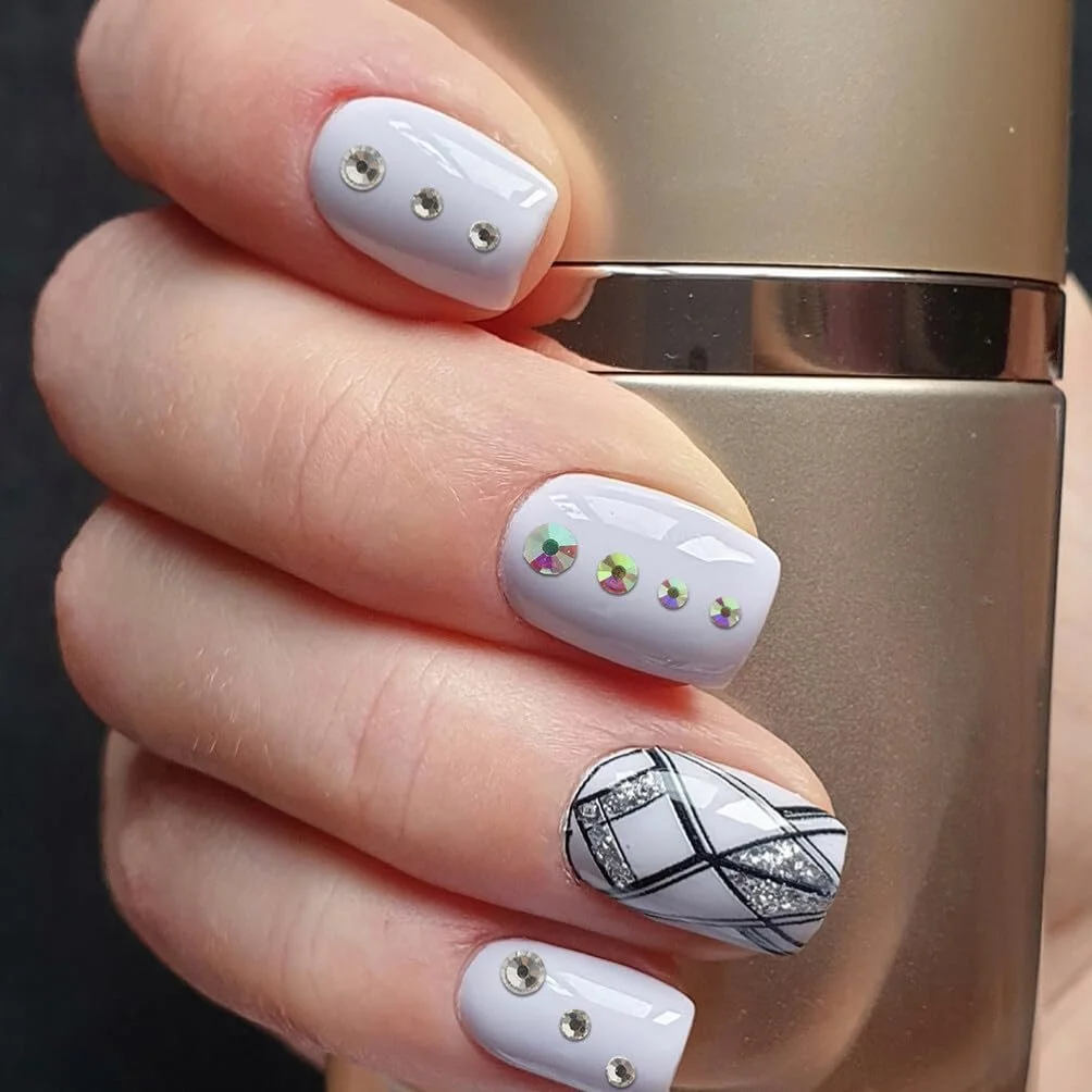 Набір для нігтів TEHAUX Прикраса для нігтів Серце, дорогоцінні камені, плоскі підвіски, діаманти для манікюру, кристали, скляні прикраси для обличчя, фото №4