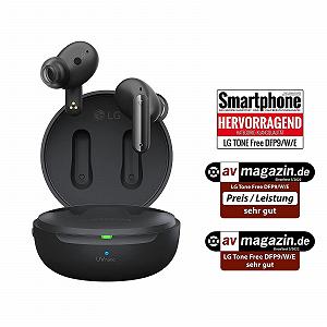 Наушники LG Tone Free DFP9 внутриканальные Bluetooth с Meridian Sound и активным шумоподавлением (ANC) черные synthetic.ua - Фото 1