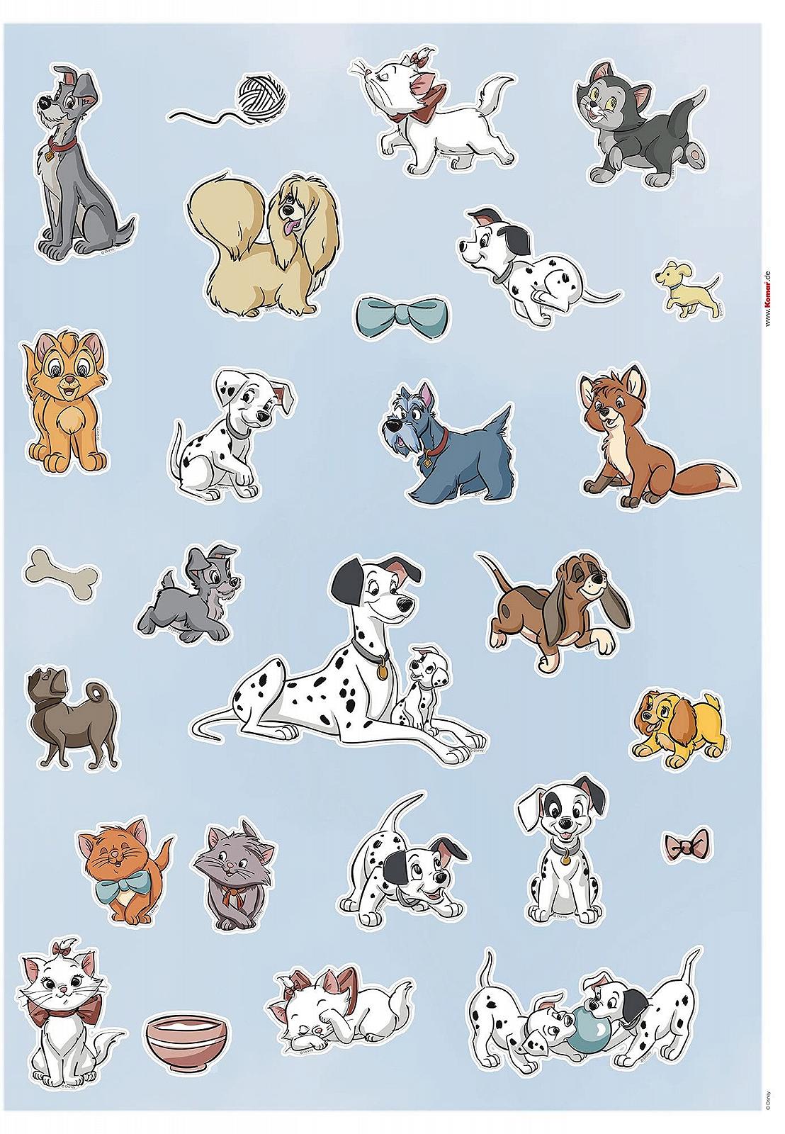 Наклейка на стену Komar Disney Cats and Dogs 50 x 70 см 27 шт., фото №4