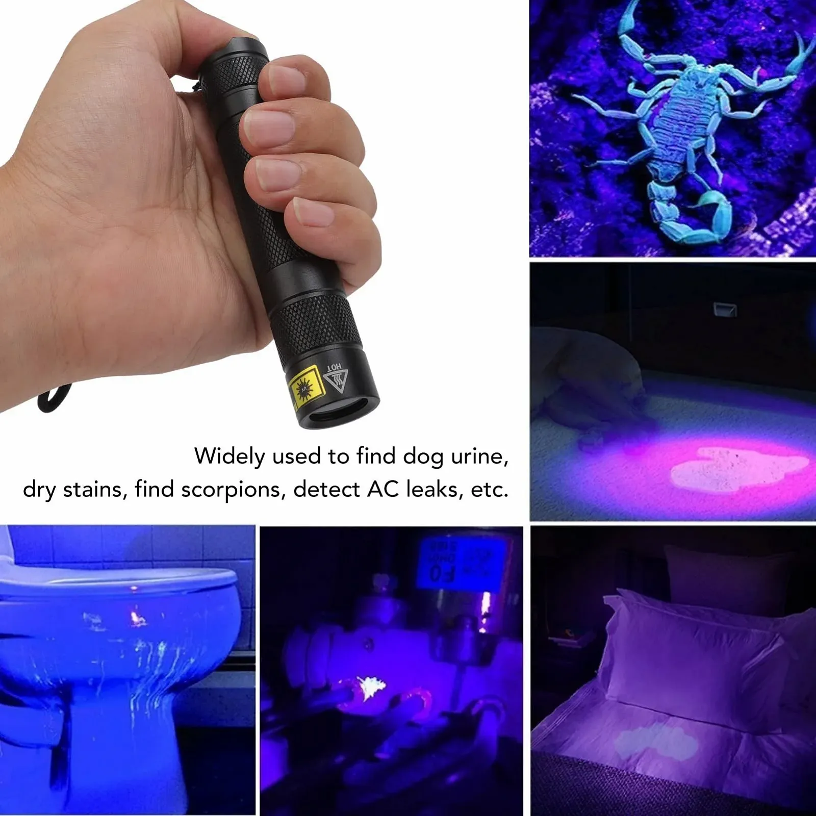 Ліхтар ViaGasaFamido 365 nm Ручний Чорне світло, фото №4 Ліхтар ViaGasaFamido 365 nm Ручний Чорне світло, фото №4