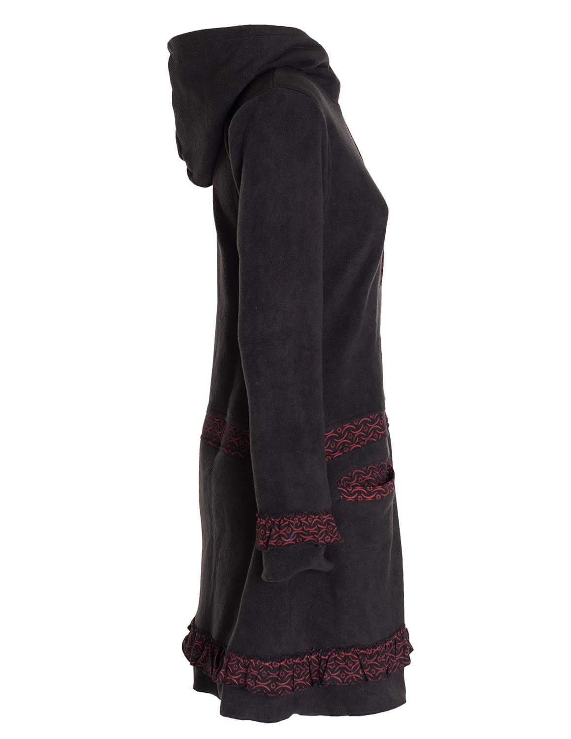 Куртка Vishes Alternative Clothing Женская Длинная Флисовая Переходная Куртка Eco Флис, фото №3
