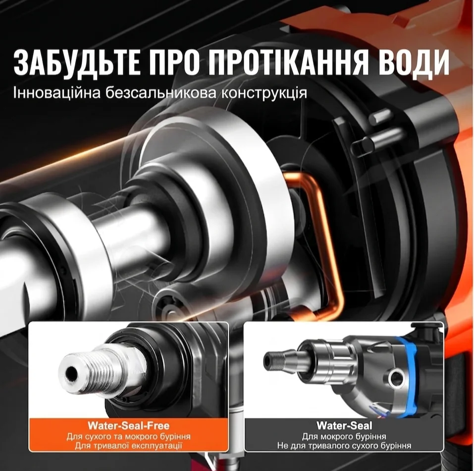 Алмазная установка VEVOR CF-DCD08 3000 Вт / 20 - 200 мм / 850 об/мин / Мокрое и сухое бурение / Со станиной, фото №3 Алмазная установка VEVOR CF-DCD08 3000 Вт / 20 - 200 мм / 850 об/мин / Мокрое и сухое бурение / Со станиной, фото №3