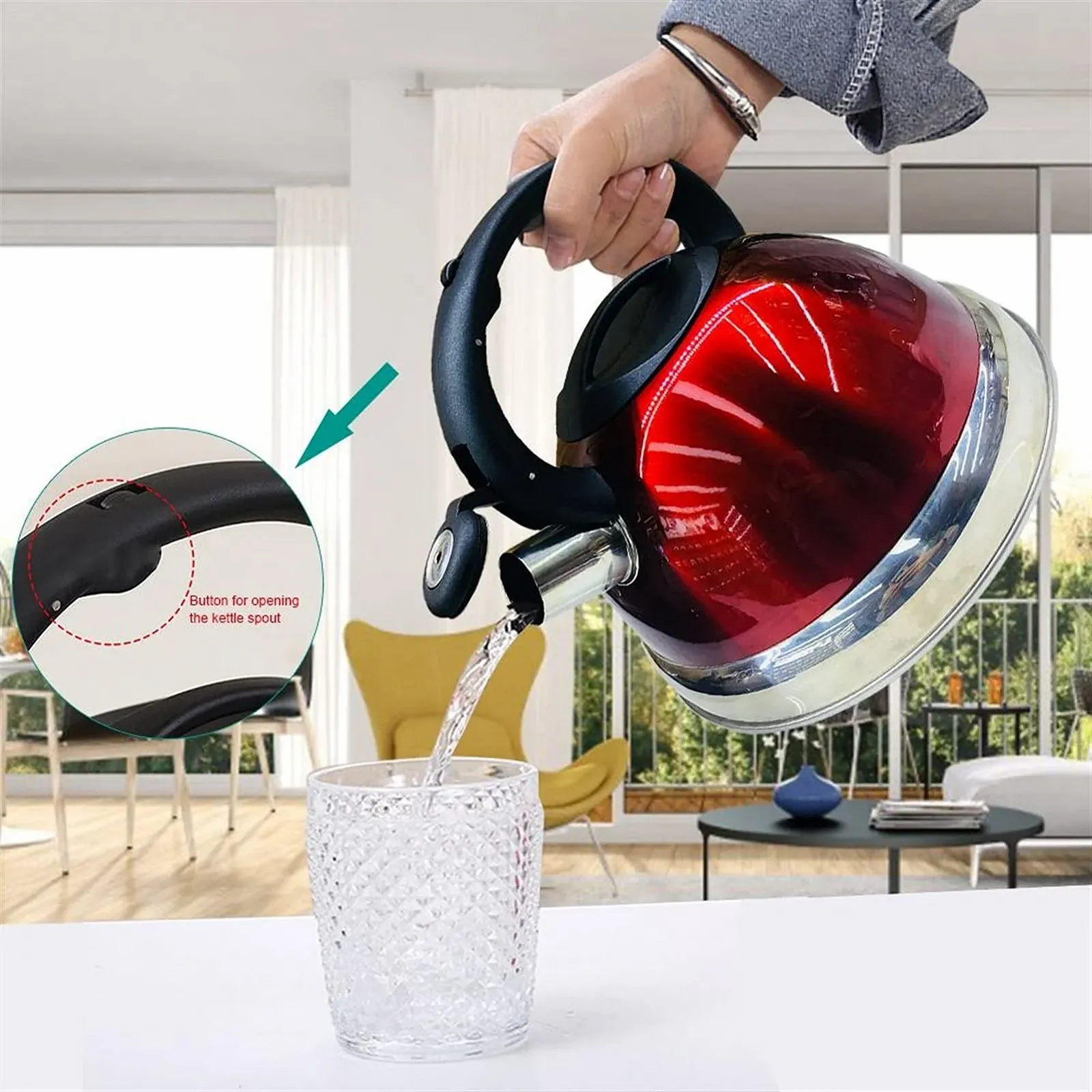 Чайник 3л Нержавіюча сталь для плити для всіх джерел тепла, фото №6 Чайник 3л Нержавіюча сталь для плити для всіх джерел тепла, фото №6