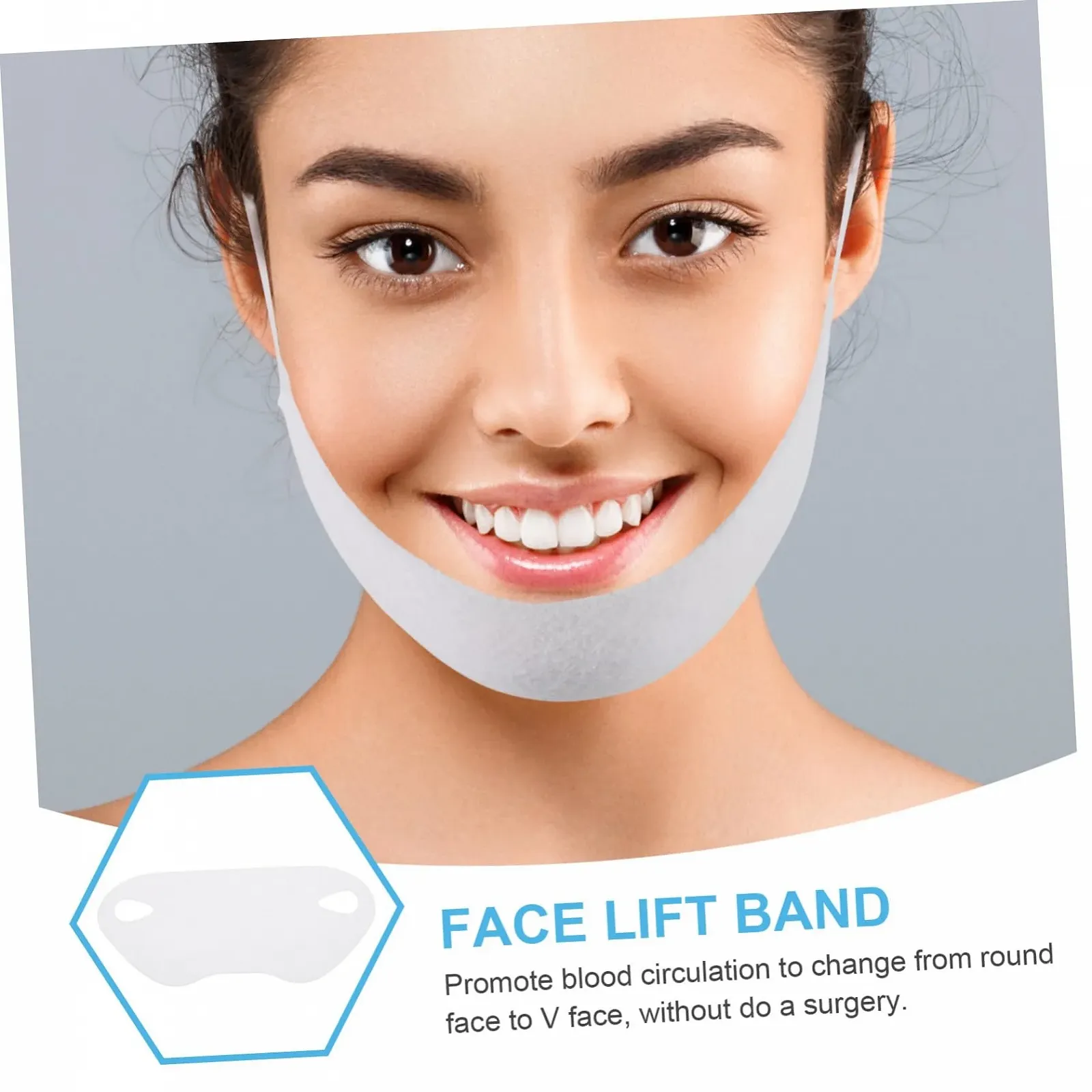 Стрічки для обличчя PACKOVE 20 шт. для підтяжки шиї та корекції форми обличчя, фото №5