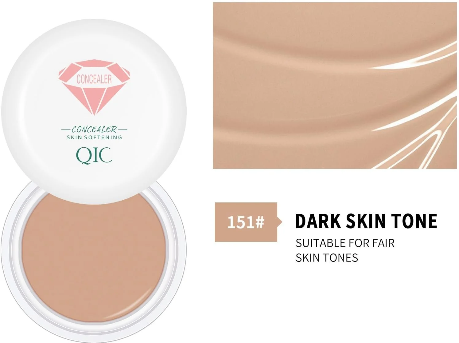 Палетка консилерів Vabrloy для контурування, повне покриття, кремові відтінки, що змішуються, фото №2