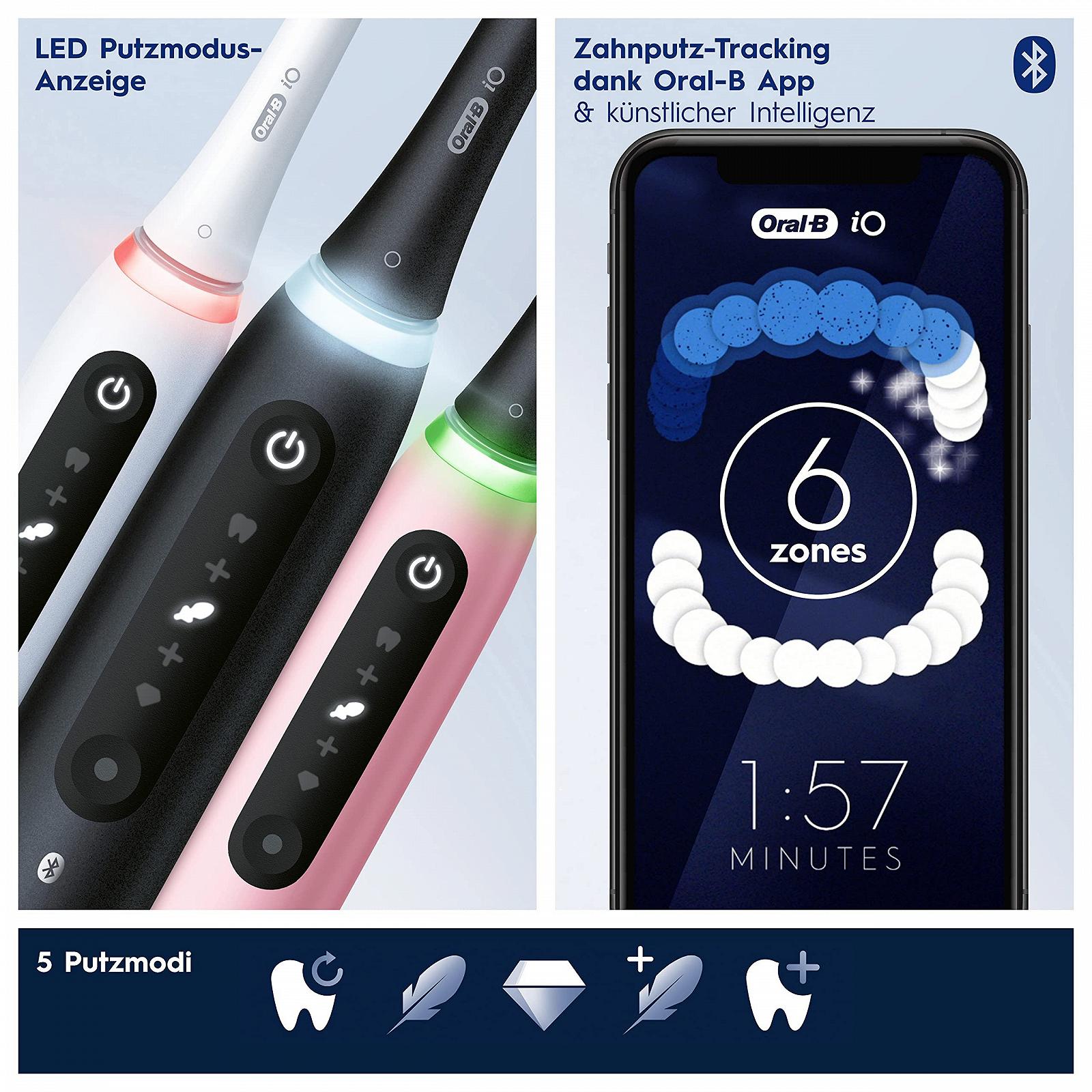 Електрична зубна щітка Oral-B iO 5 Рожева, фото №6