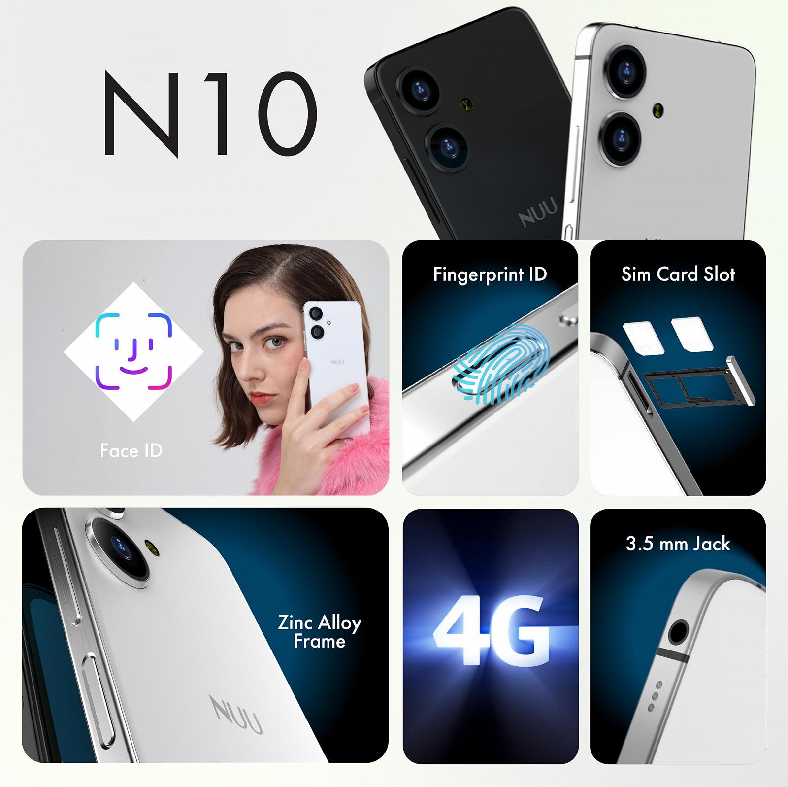 Смартфон NUU N10 4GB/128GB Dual SIM 4G Octa-Core 6.6 дюйма 90Hz HD+ Mint, фото №6