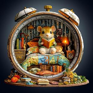 Деревянный пазл WOODBESTS Alarm Clock Mouse 255 элементов 34 x 32.7 см - Фото 1