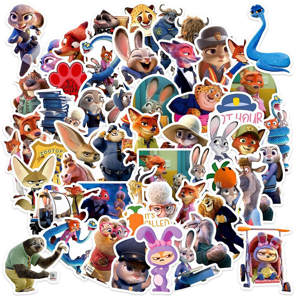 Стікери "Джуді та Нік", стікерпак, 55 шт, фото №4