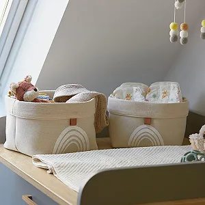 Органайзер LOVE IT STORE IT Premium Набор корзин для хранения Бежевый для детской комнаты и ванной комнаты synthetic.ua - Фото 1