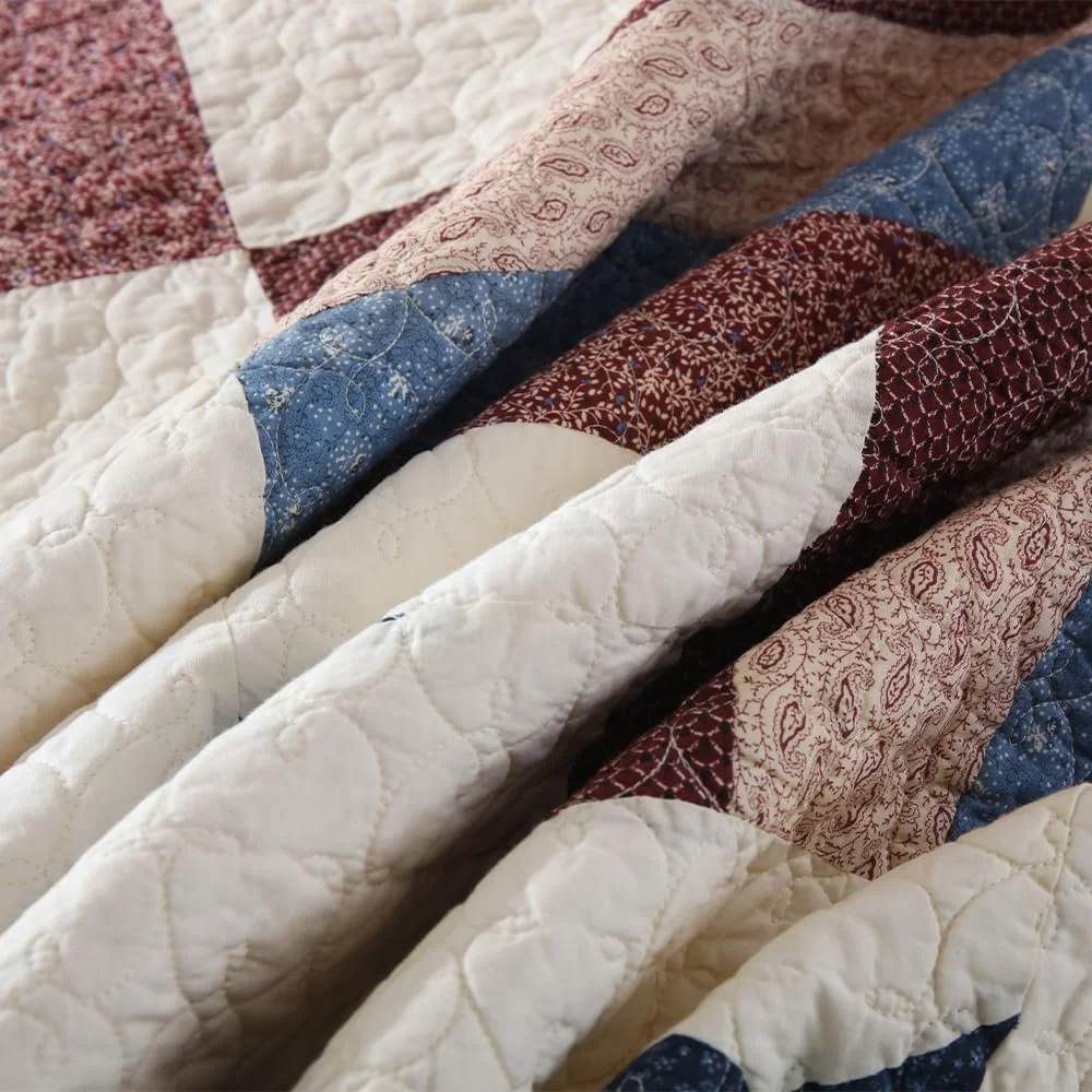 Покривало VISIMISI Бавовняне покривало на ліжко 240 x 260 см, Набір з 3 предметів: Покривало з 2 наволочками, фото №8