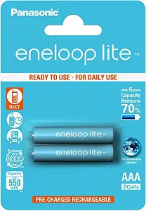 Аккумулятор Panasonic Eneloop Lite BK-4LCCE/2BE, AAA/(HR03), 550mAh LSD Ni-MH блистер 2шт - Фото 1