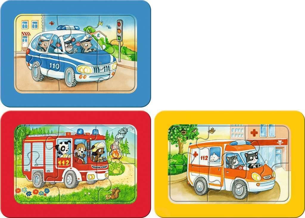 Детский пазл-рамка Ravensburger 05630 Животные в работе 3 x 6 деталей, фото №2