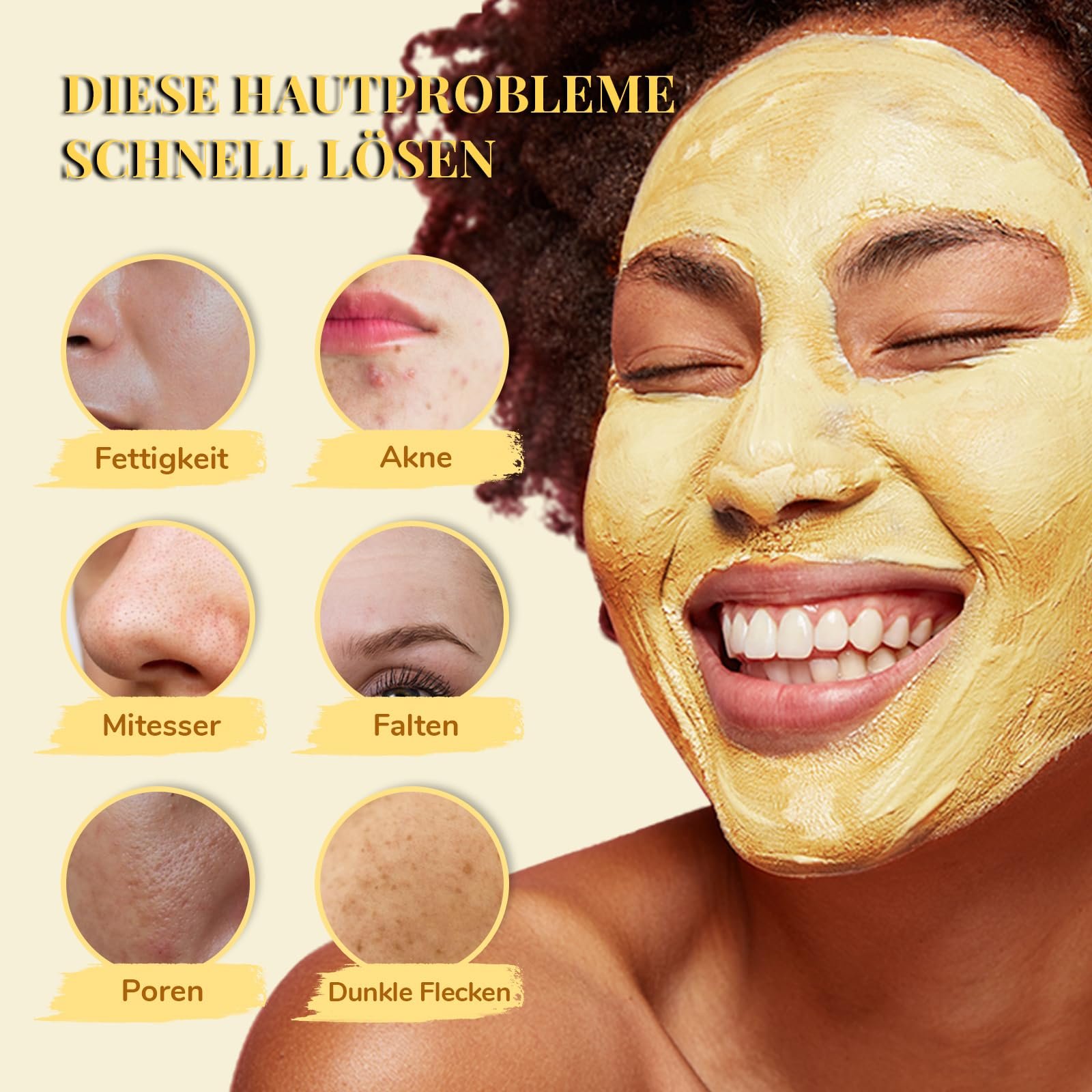 Маска для обличчя ANAiRUi Набір Різдво 70 г x 3 шт, Маска для обличчя з куркумою, фото №5