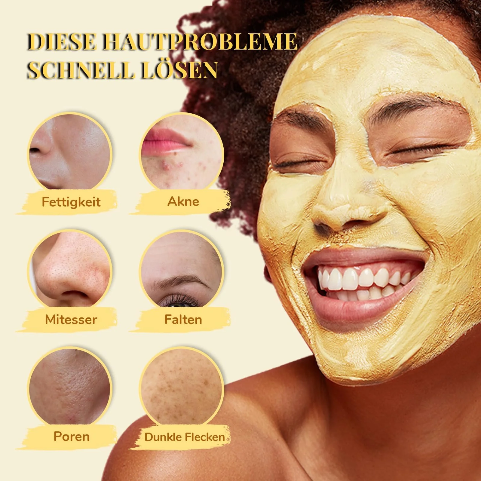 Маска для обличчя ANAiRUi Набір Різдво 70 г x 3 шт, Маска для обличчя з куркумою, фото №5