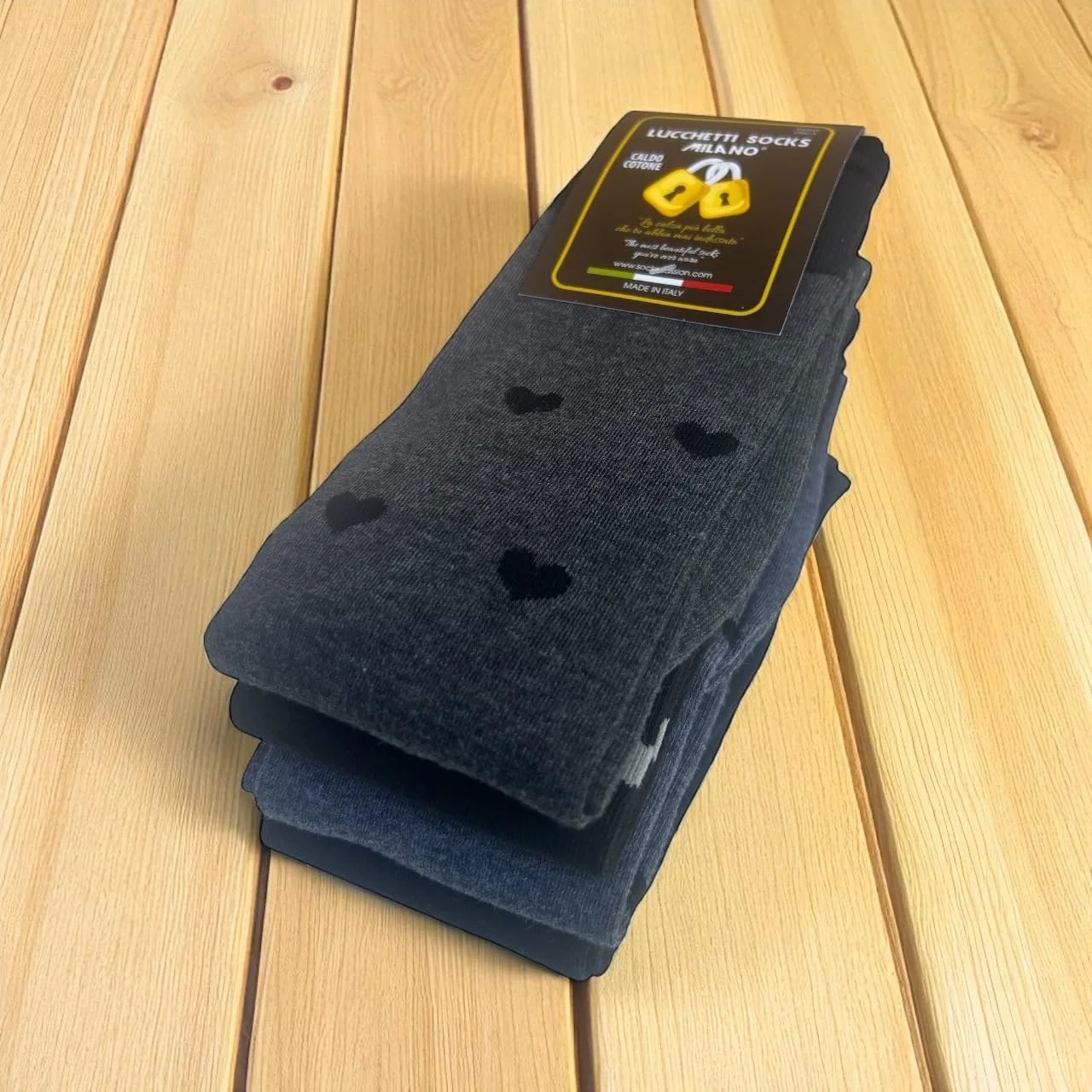 Жіночі довгі теплі бавовняні термошкарпетки різнокольорові Made in Italy, фото №8