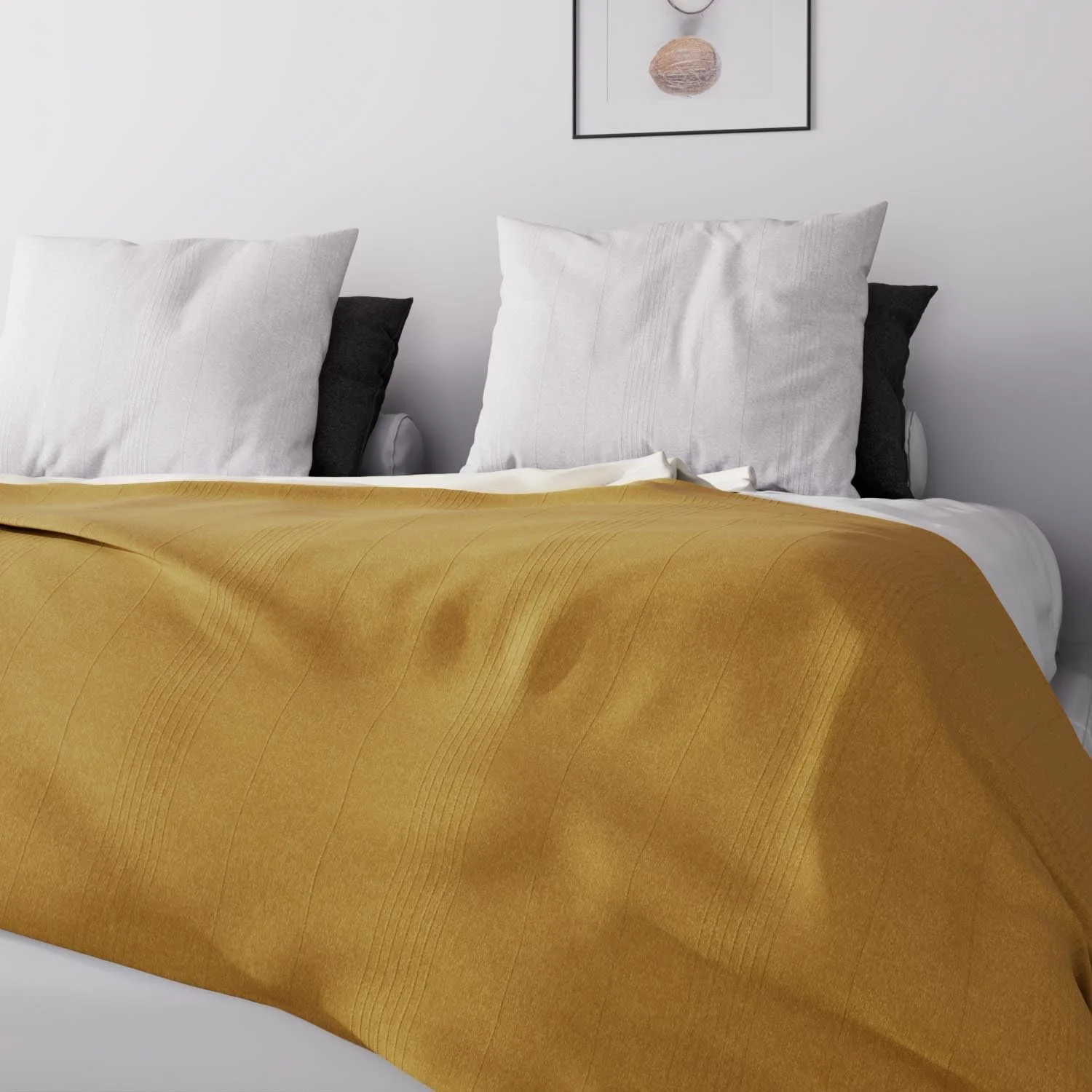 Покривало Soleil d'ocre Adele Polycoton Жовтий, 220 x 240 см, фото №4