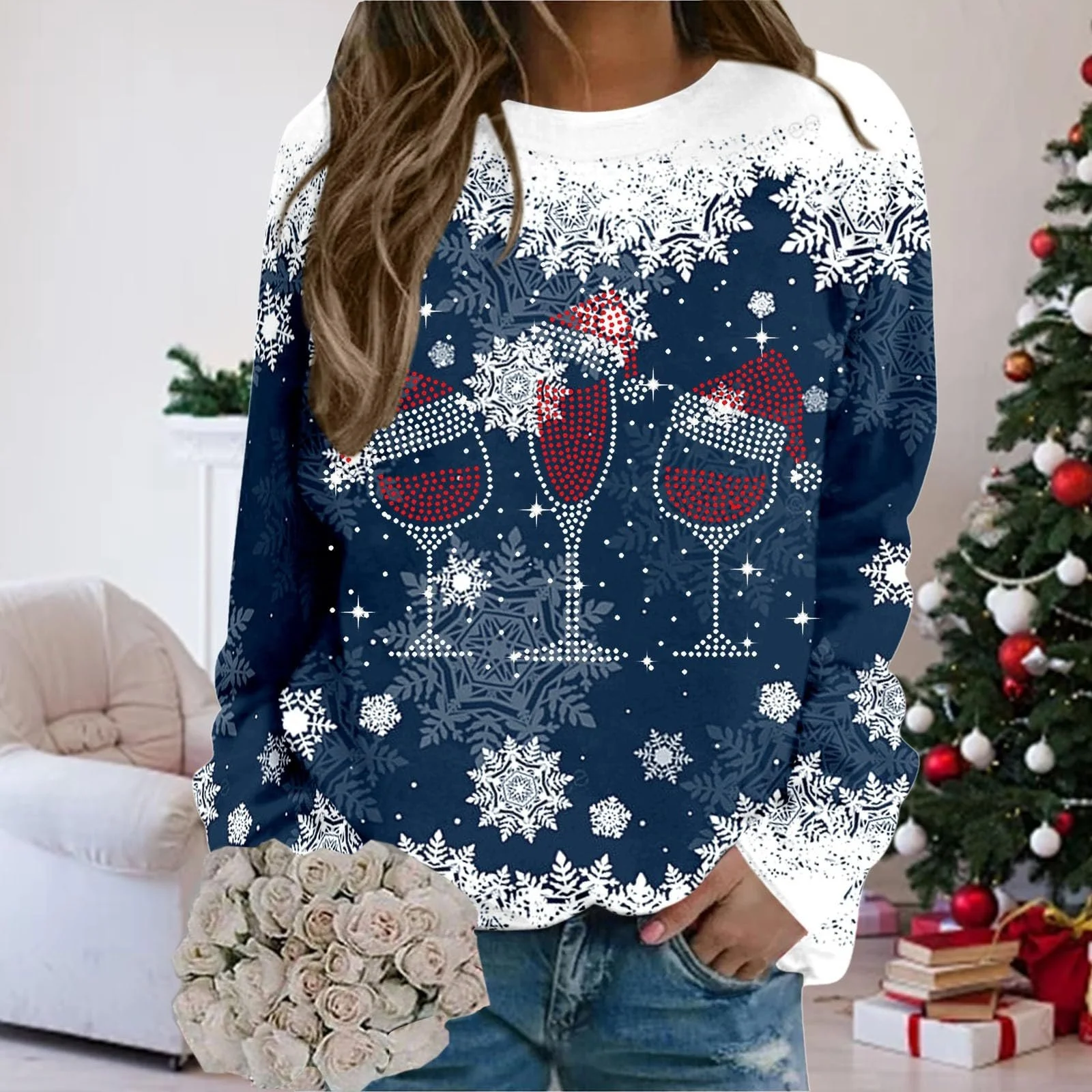 Різдвяний Светр Жіночий Легкий Спортивний Лонгслів, фото №2 Різдвяний Светр Жіночий Легкий Спортивний Лонгслів, фото №2