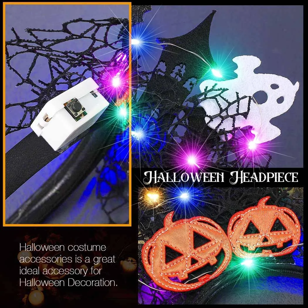 Хелловін Обруч для волосся Reaky LED, фото №3