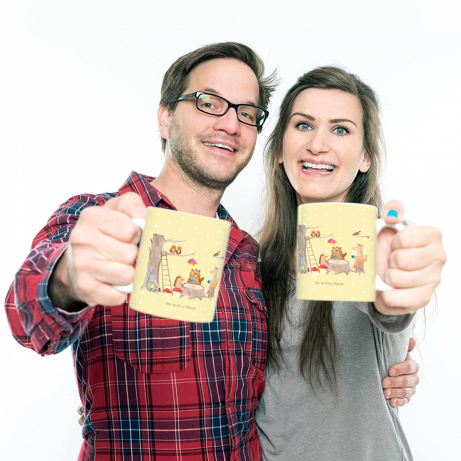 Детская кружка Mr. & Mrs. Panda Лесные животные Пикник Ёжик Кемпинг Животные Сюжеты Белка Заяц Хорошее настроение Пластиковая кружка, фото №5