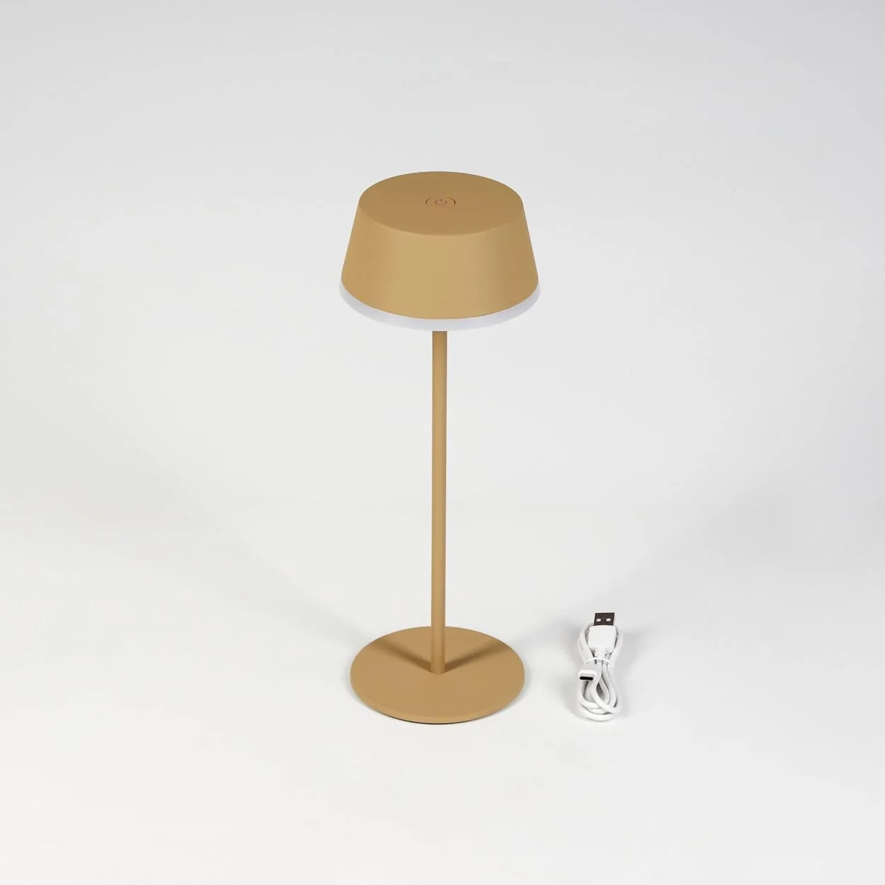 Настільна лампа LED HOFSTEIN Romdrup Набір з 2 шт. Метал/Пластик USB-C Акумулятор IP44 Пісочний/Білий, фото №6