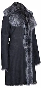 Жіноча шкіряна куртка Infnity Шкіра Toscana овчина замша Чорний synthetic.ua - Фото 1