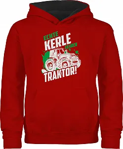 Худи для мальчиков и девочек Shirtracer Echte Kerle Fahren Traktor белый - Фото 1