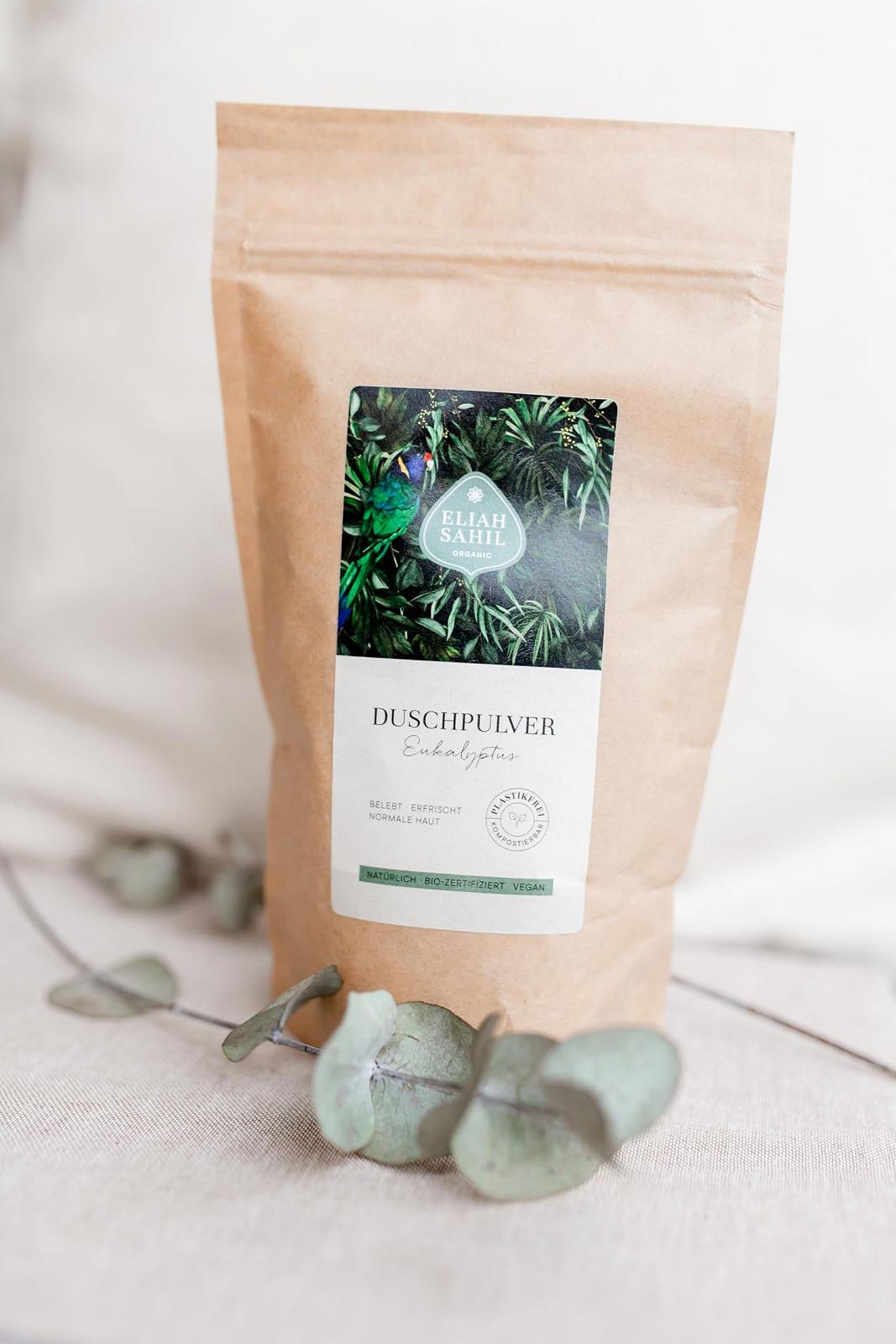 Мильний порошок для душу Eliah Shagil Eucalyptus Shower Soap Powder освіжаючий змінна упаковка 250 г, фото №1