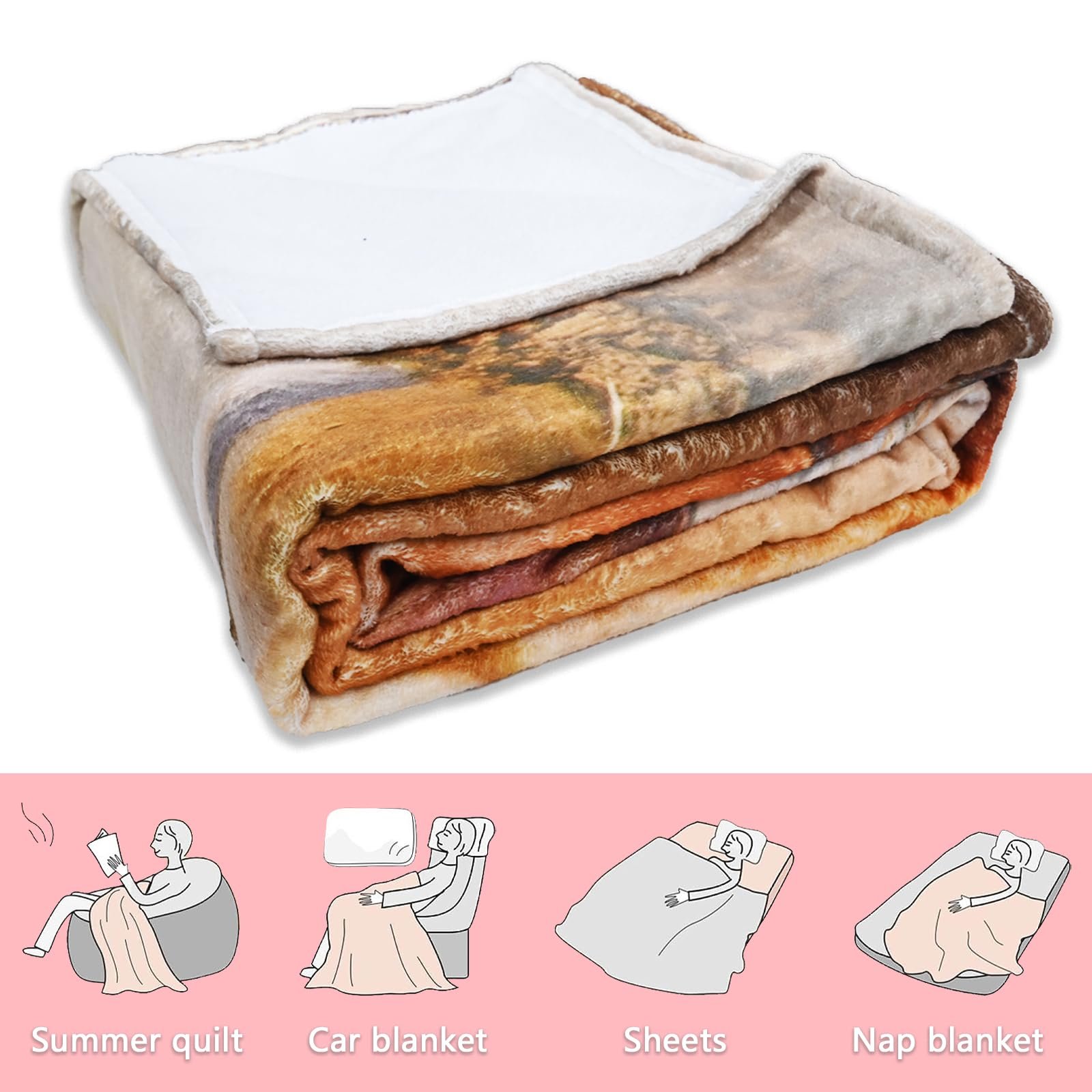 Одеяло с лошадиным мотивом, 130 x 150 см, Мягкая фланель, Пушистое и теплое, Одеяло с 3D узором лошади как одеяло для дивана, одеяло для кровати (B, 130 x 150 см), фото №4 Одеяло с лошадиным мотивом, 130 x 150 см, Мягкая фланель, Пушистое и теплое, Одеяло с 3D узором лошади как одеяло для дивана, одеяло для кровати (B, 130 x 150 см), фото №4