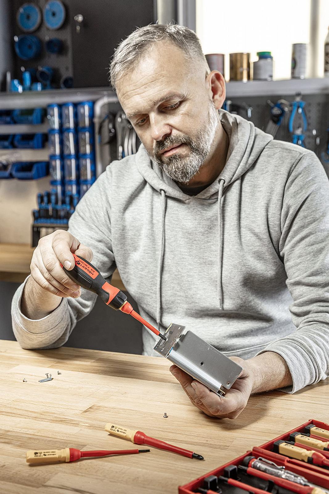 Набір Högert Technik HT1S996 6 ізольованих викруток 1000V сталь S2, фото №4