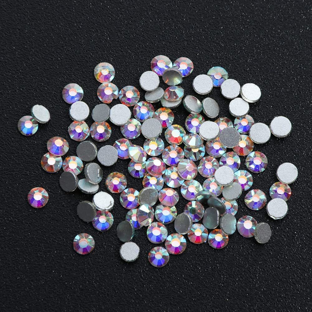 Стразы для ногтей круглые плоские AB смешанные кристаллы для ногтей для DIY рукоделия, фото №5