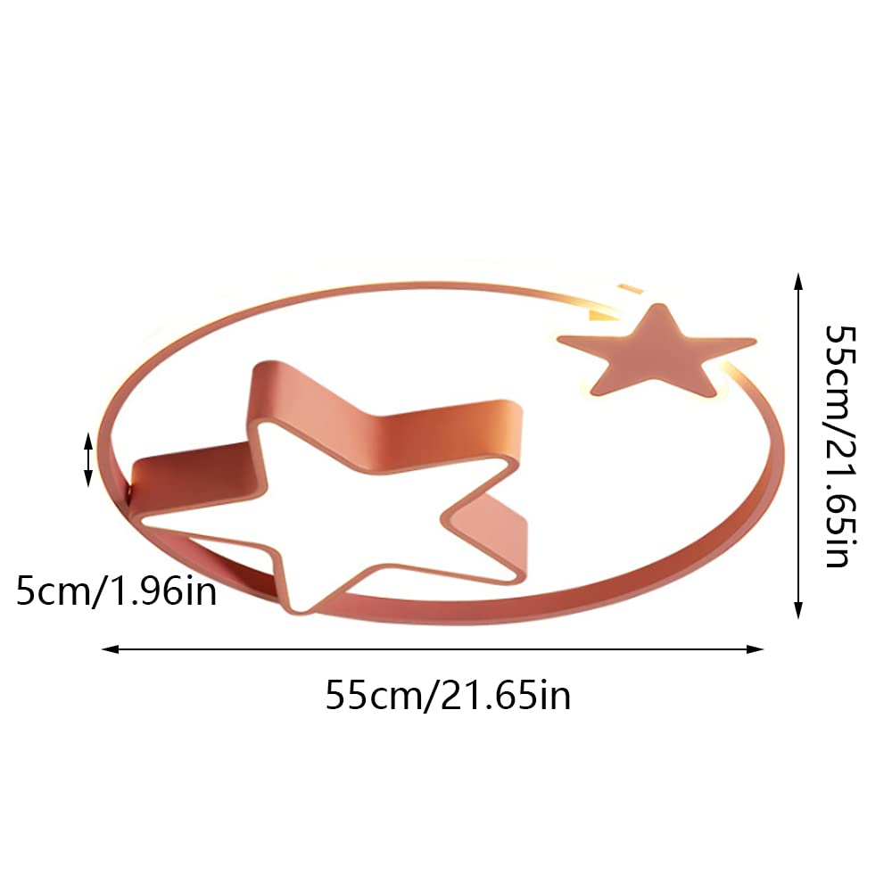 Світильник стельовий JAYEUW Starry Sky з регулюванням кольорової температури з пультом (55 см) Рожевий, фото №2