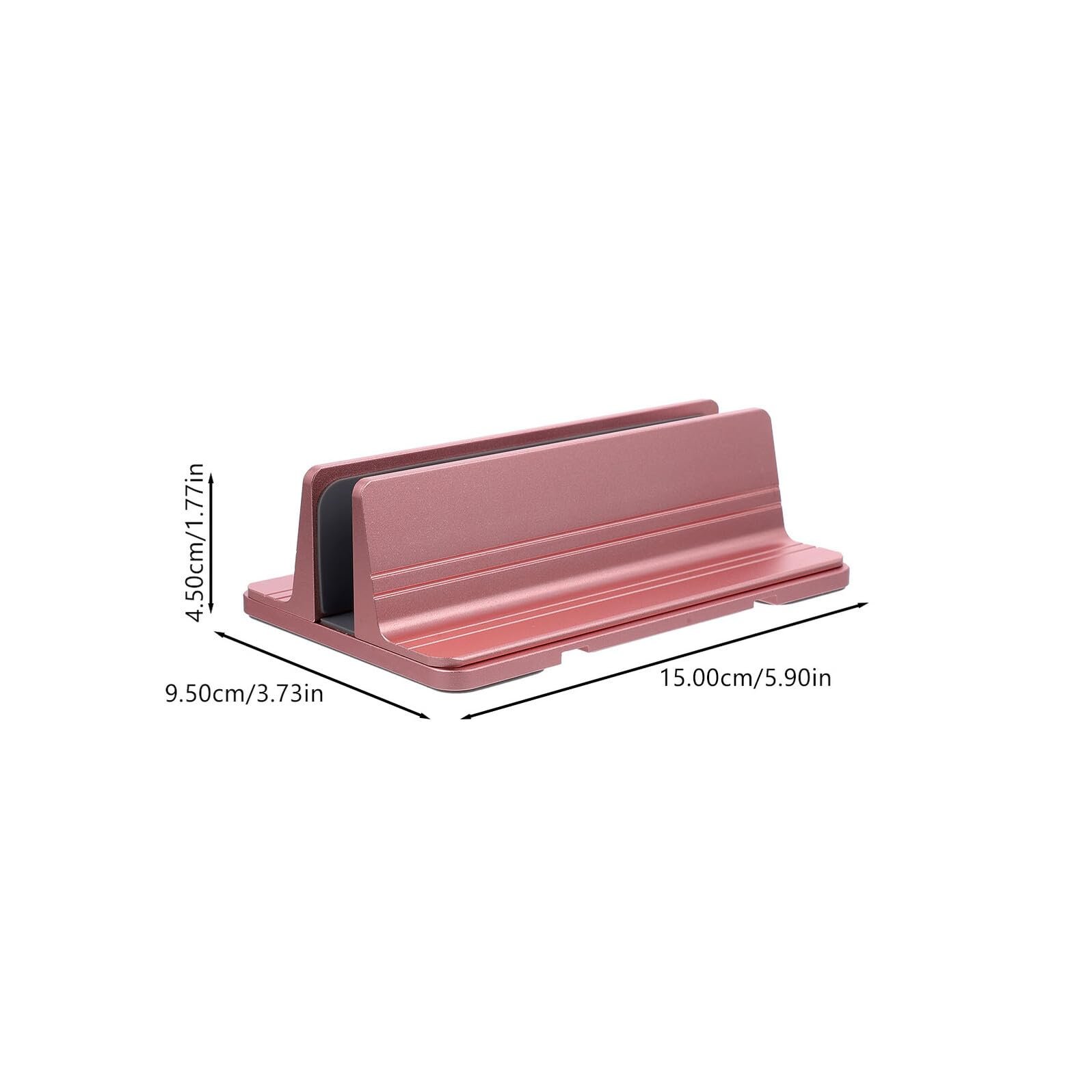 Подставка для ноутбука алюминиевая VALICLUD Вертикальная Прочная Держатель для ноутбука с нескользящей конструкцией, экономящей пространство Совместима с MacBook Розовое золото, фото №2 Подставка для ноутбука алюминиевая VALICLUD Вертикальная Прочная Держатель для ноутбука с нескользящей конструкцией, экономящей пространство Совместима с MacBook Розовое золото, фото №2